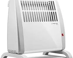 TROTEC Calefactor eléctrico TCH 1 E, 450 W, Termostato, Anti Sobrecalentamiento, Control Antihielo, Silencioso, Portátil, Compacto, para Habitaciones de hasta 10 m²/25 m³, Blanco, Oficina, Hogar